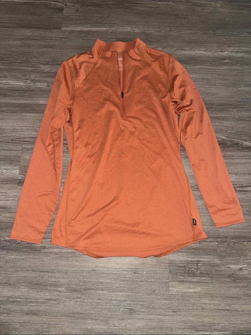 REI Women's Long-Sleeve Orange Quarter-Zip Active Top